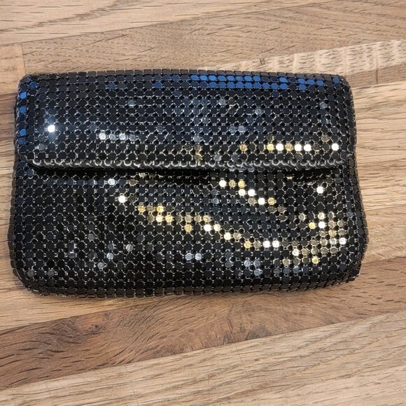 Small Black Metal Mesh Coin Purse/Wallet/Mini Bag - Picture 1 of 11